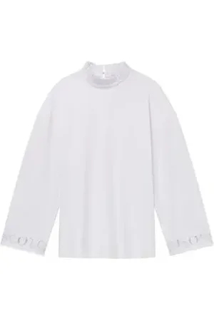 Scotch&Soda Langarmshirt Damen Top Mercerised Jersey Top 146431 weiß XS