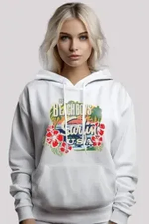F4NT4STIC Kapuzenpullover The Beach Boys Musik Band Tropical Premium Qualität weiß XL