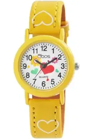 QBOS Quarzuhr Luca Kinderuhr mit Lederimitationsarmband, Mädchen (4900002), Kinder Armbanduhr