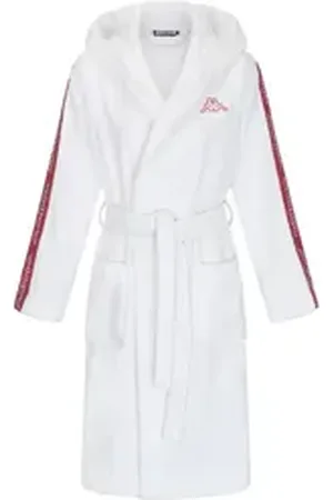 Kappa Bademantel Damen Bademantel Zuffy 708340, Standardgröße, Baumwolle, Ohne Verschluss weiß M