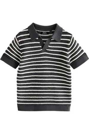 Next Poloshirt Kurzärmliges Poloshirt Trophy Neck 100 % Baumwolle (1-tlg) grau 92-98 (2-3 J.)