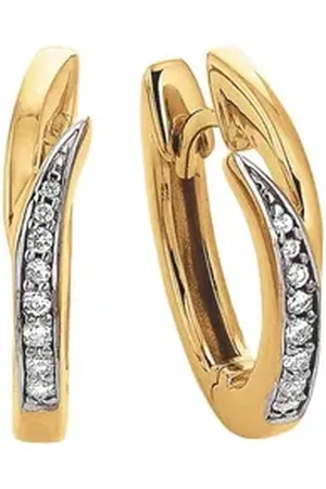 Viventy Paar Creolen 780514 Ohrringe Creolen Damen Zirkonia Silber Gelbgold Vergoldet