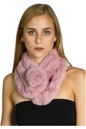 CASPAR Modeschal SC478 Damen Kunstpelz Fell Schal Pelzkragen Fellkragen rosa