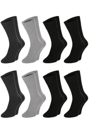 Chili Lifestyle Diabetikersocken Bestcare Gesundheitssocken Herren Damen schwarz grau blau Baumwolle (Multipack, 8-Paar, 4 Farben) Weichbund ohne Gummidruck blau|bunt|grau|schwarz 39-42