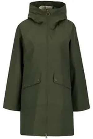 Barbour Regenjacke Damen Kapuzenjacke HERON WATERPROOF grün 40