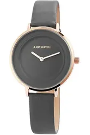 Just Watches Quarzuhr Ava Analog Damenuhr Echtlederband anthrazit
