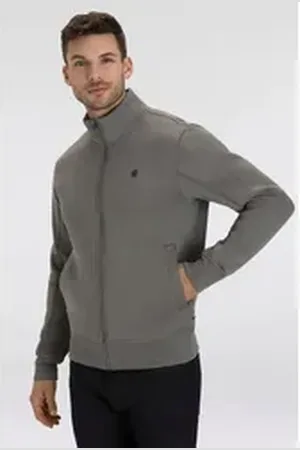 G-Star Sweatjacke mit Logodruck auf der Brust grau XL