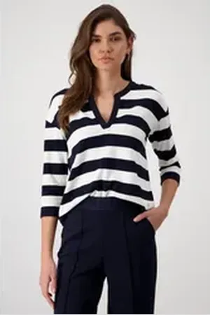 monari Langarmshirt blau 38