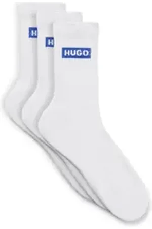 Hugo Blue Socken 3P QS BLUE LOGO CC (3-Paar) Unisex Sportsocken weiß