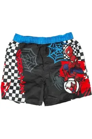 Marvel Badeshorts Spiderman Kinder Badehose Shorts Schwimmhose Gr. 98 bis 128 schwarz 104
