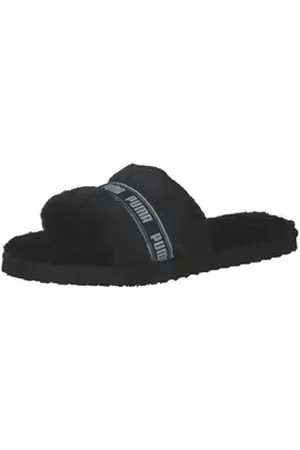PUMA Damen Pantollete Fluff 384937 Hausschuh schwarz 39 EU