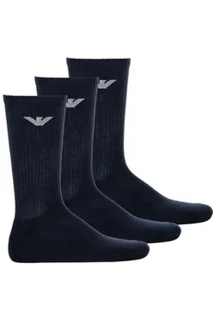 Emporio Armani Sportsocken Herren Socken 3er Pack Baumwolle (Packung, 3er Pack) blau