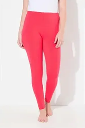 Ulla Popken Funktionshose Leggings Skinny Elastikbund OEKO-TEX rot 66/68