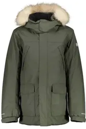 CMP Wintermantel Jungen Mantel BOY LONG JACKET SNAPS HOOD 30K1414 grün 128