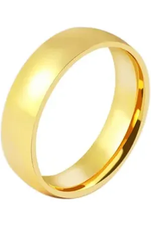 Akzent Partnerring Intertwined aus Edelstahl, goldfarben, poliert, Gr. 58 - 68 (Einzeln), Herren Ring goldfarben 68