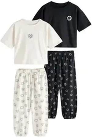 Next Pyjama 2 Schlafanzughosen im Jogginghosen-Stil (4 tlg) schwarz 104 (4 J.)