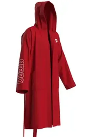 Arena Bademantel Unisex Bademantel ZEPPELIN LIGHT ROBE 009019, Standardgröße, Baumwolle, Ohne Verschluss rot XXL