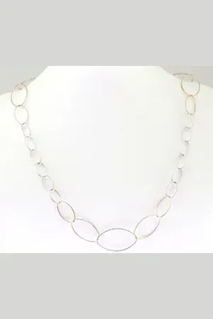 Der Kettenmacher Silberkette Fantasie 925 Silber NETT-80BCR Damen Halskette silberfarben