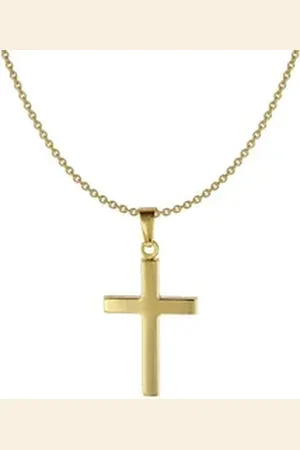 Acalee Kette mit Anhänger mit Kreuz aus Gold 333 / 8 Karat goldfarben 40 cm