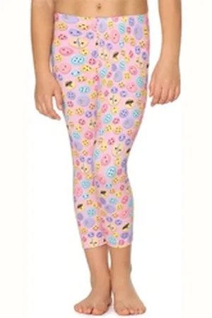 Merry Style Leggings Mädchen 3/4 Capri Leggings MS10-405 (1-tlg) elastischer Bund rosa 128