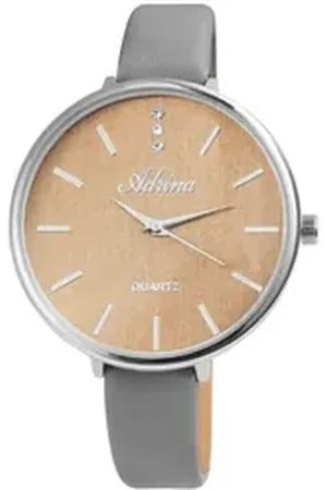 Adrina Quarzuhr AR0027 Damenuhr mit Lederimitationsarmband, Damenuhr Lederimitat