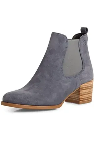 Tamaris Chelseaboots, Cowboy Stiefelette, Westernboots mit komfortablem Stretcheinsatz blau 41 EU