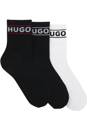 HUGO BOSS Freizeitsocken 3P QSRIB SPORTY CC W (Packung, 3-Paar, 3er) mit kontrastfarbenem Logodetail bunt 39-42