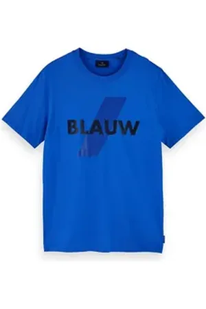 Scotch&Soda T-Shirt Herren T-Shirt Basic Blauw Tee 156809 blau M
