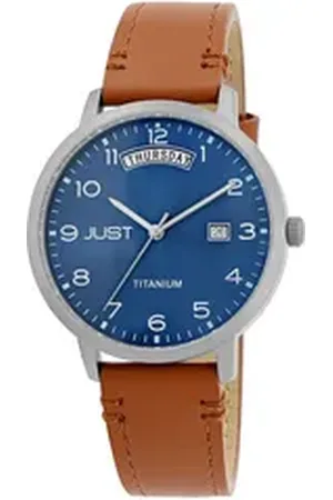 Just Watch Quarzuhr Miko "Fanis" Titan Herrenuhr mit Echtlederarmband, 5 ATM