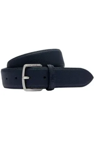 Lacoste Ledergürtel Herren Gürtel Synthetisch Piqué Effect Canvas Belt blau 85 cm
