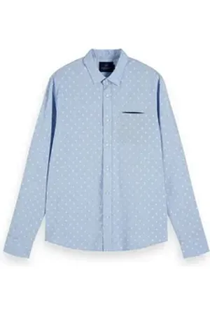 Scotch&Soda Kurzarmhemd Herren Hemd Pochet Shirt 155168 blau S