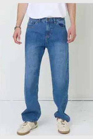 Denim Project Loose-fit-Jeans in blauer Waschung blau 33