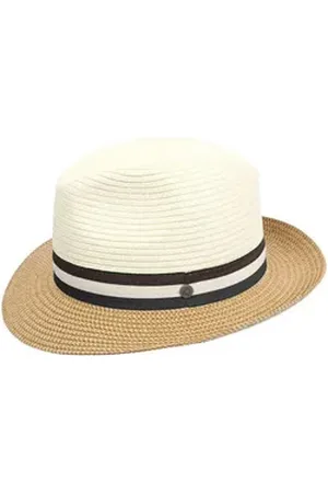 Bugatti Fedora Papier Kopfbedeckung (1-St) gelb 61