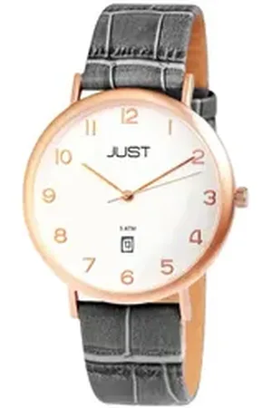 Just Watch Quarzuhr Evan Herrenuhr Echtlederband grau