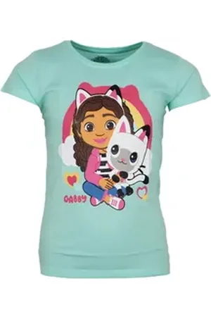 Gabbys Dollhouse Print-Shirt Gabbys Dollhouse Mädchen Kinder T-Shirt Shirt 100% Baumwolle 100% Baumwolle, Gr. 92 bis 128 blau 110