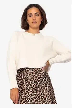 SASSYCLASSY Strickpullover Oversize Strickpullover Damen kurz mit Turtleneck Lässiger Crop-Pullover aus weichem Strick Elegant Grau Beige Schwarz weiß S