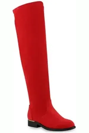 VAN HILL 902284 Overkneestiefel Schuhe rot 37 EU