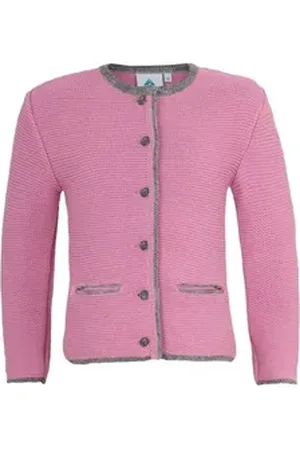 Isar Trachtenjacke Strickjacke Kinder - TALESIA - rosa rosa 116