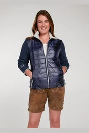 SPIETH & WENSKY Outdoorjacke Trachenjacke Wertheim mit floraler Stickerei (1-St) blau 42