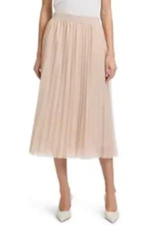 Betty & Co Betty&Co Midirock Midirock mit Plissee Plissee beige|grau 44