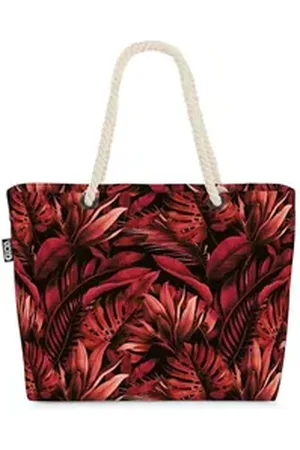 Void Watches VOID Strandtasche (1-tlg), Palmblätter Beach Bag Palmen Dschungel Tropen Safari Ur-Wald Palmen-B rot