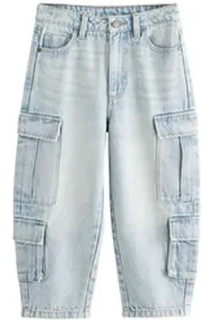 Next Cargojeans Breite Tapered Cargo-Jeans aus 100 % Baumwolle (1-tlg) blau 140 (10 J.)