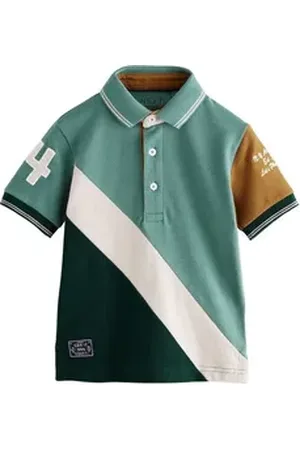 Next Poloshirt Kurzärmliges Poloshirt mit Schärpe 100 % Baumwolle (1-tlg) grün 74-80 (9-12 Mon,)