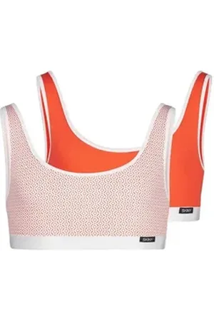 Skiny Bustier Mädchen Bustier 2er Pack Baumwolle (Packung, 2er Pack) rosa|rot 152