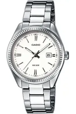 Casio TIMELESS COLLECTION Quarzuhr LTP-1302PD-7A1VEG, Armbanduhr, Damenuhr, analog, Datum, Edelstahlarmband weiß