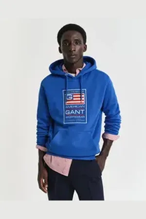 GANT Hoodie GRAPHIC SWEAT HOODIE Grafische -Stickerei auf der Brust XL