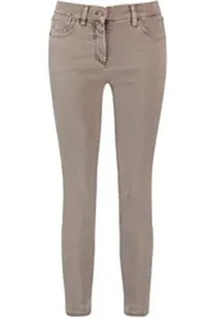 Gerry Weber Regular-fit-Jeans Jeans Cropped braun 36 R
