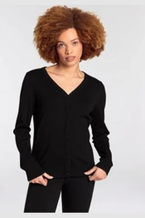 FLASHLIGHTS Strickjacke kastige Form schwarz 52/54