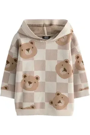 Next Kapuzenpullover Gestricktes Kapuzensweatshirt (1-tlg) beige 80-86 (12-18 Mon,)