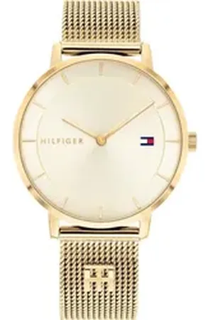 Tommy Hilfiger Quarzuhr TEA 1782286, Armbanduhr, Damenuhr, Edelstahlarmband goldfarben